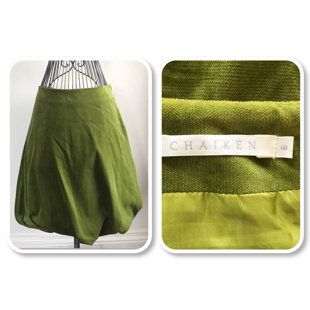CHAIKEN Retro Green Bubble Skirt